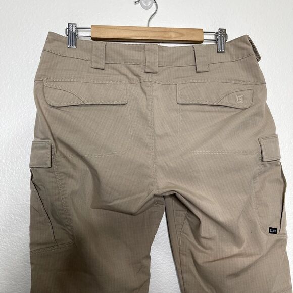 5.11 Tactical Pants Womens Size 10 Utility Ripstop Work Cargo Beige Straight Leg - Picture 12 of 16